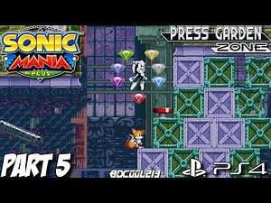 Sonic Mania Plus Encore Mode DLC Gameplay Walkthrough Part 5 - Press Garden Zone - PS4 Lets Play