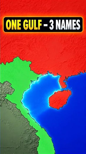 Why This Gulf Has 3 Different Names #geography #maps #shorts