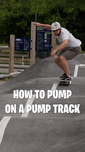 Landyachtz on Instagram: "🎥 Want to master skating pump tracks? Check out our full tutorial on YouTube! Here’s one key tip: Pumping Technique. 🛹 Pumping Technique for Pump Tracks: Generate Speed Without Pushing: On a pump track, your feet stay on the board—no pushing needed! You generate speed by pumping. Pumping Explained: Pumping uses the track’s curves to build momentum. Master the valleys and peaks to ride efficiently. Valleys & Peaks: Valleys: Apply downward pressure. Start with legs bent