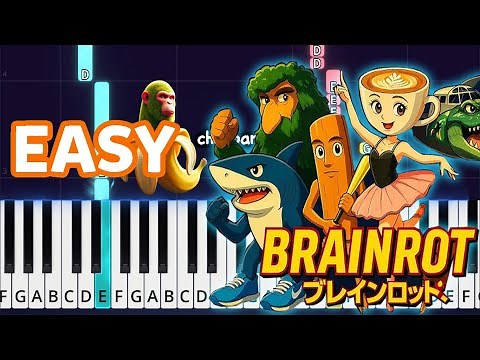 Brainrot - Anime Opening Easy Piano Tutorial