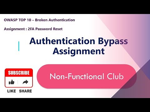 Assignment 1 | Authentication Bypass | WebGoat | OWASP TOP 10 | Broken Authentication
