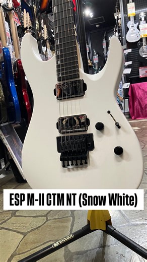 BIGBOSS 札幌 on Instagram: "ESP M-II CTM NT (Snow White) BODY Alder (Thickness 45mm) NECK Hard Maple 3P GRIP SHAPE Thin U FINGERBOARD Ebony w/White Binding RADIUS 305R SCALE 648mm NUT Carbon (42mm) INLAY (Top)Offset Pearloid Block, (Side)Luminlay SGM-23L FRET EXJ-SS, 24frets CONSTRUCTION Neck-thru-body TUNER GOTOH SG360-07 MG-T BRIDGE HIPSHOT Fixed(.125″) w/String-thru-body (ESP String Back Plate 6 (P=10.6) PICKUPS (Neck)EMG 66TW, (Bridge)EMG 57TW PARTS COLOR Black Nickel CONTROLS Master Volume(w/