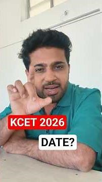 KCET Exam Date 2026 | #shorts