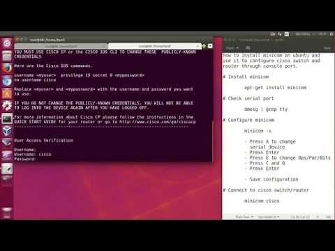How to install minicom on Ubuntu to configure Cisco switches and routers through the console port