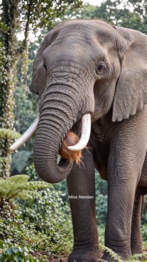Intelligent Elephant Eating Banana 🐘
