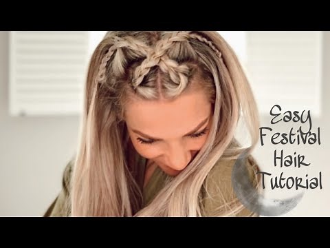 Easy Festival Hair Braid Tutorial - Viking Braids - Quick Lagertha Hair -
