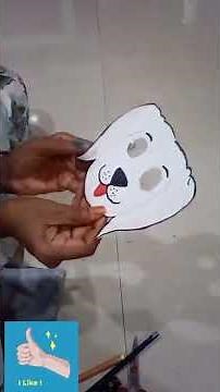 How to make dog facemask 🐶 | paper craft ideas | cute puppy mask | dog | Animal mask