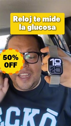 Monitorea tu salud desde casa con GlucoWatch el Reloj Inteligente, Mide Azúcar y ritmo cardiaco -50%