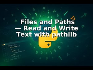 Ep 17 📄📂🛣️ Files and Paths — Read and Write Text with pathlib