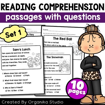 Reading Comprehension Passages with Questions for 1st Grade | Multiple Choice