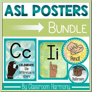 American Sign Language (ASL) Posters BUNDLE | Visual Classroom Resources