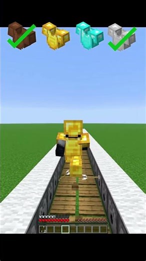 Minecraft armour test gone wrong 😱 #minecraft #shorts