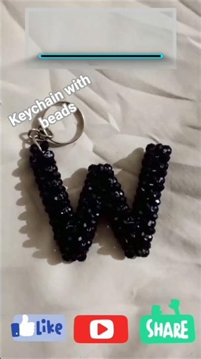 Black beads keychains[Beautiful black bead keychain ideas] Alphabet keychains ideas