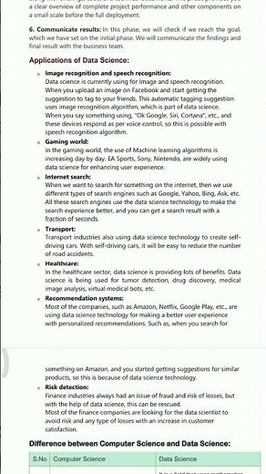 Application of data science