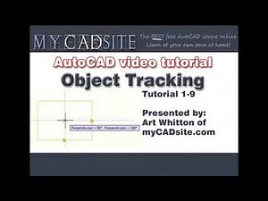 AutoCAD Tutorial Lesson 1-9 Object Tracking (Complete Beginners Course)
