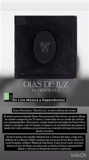 Draco Rosa lanza “Olas de Luz”, su nuevo álbum de estudio. ‪@DracoRosaMusic‬