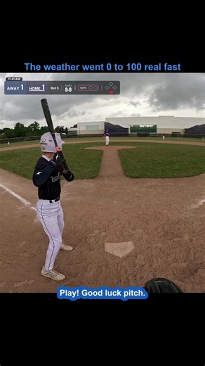 Sky Turns on Us Mid At-Bat: Umpire Behind the Plate