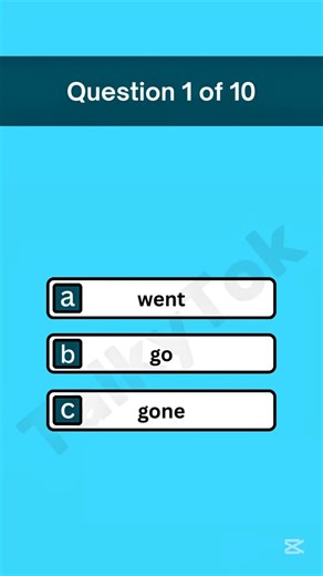 TalkyTok on Instagram: "Grammar check time 📚✨ Try this Past Simple Tense Quiz and test your English skills. Comment your score out of 10 👇 #EnglishReels #GrammarQuiz #LearnEnglishDaily #PastSimple #QuizReels EducationReels EnglishPractice"