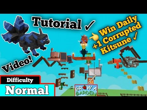New! Tutorial for Normal obby for Corrupted Kitsune in Grow a Garden Roblox!