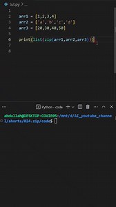 66K views · 624 reactions | Zip function in python #python #programming | Thom Code | Facebook