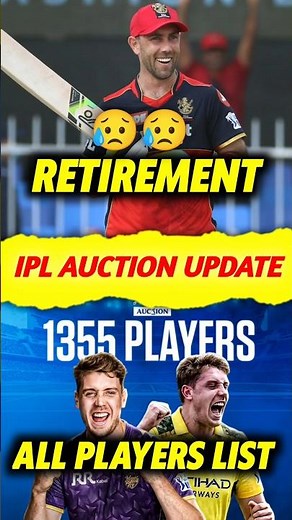 Maxwell IPL Retirement 😥 IPL Auction Players 🔥