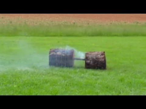 Antique powder wedge , splitting wood