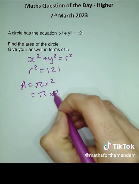 GCSE Maths Equations of Circles | Higher Maths Question of the Day
