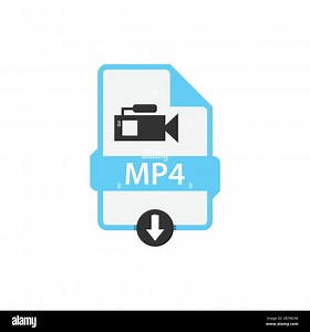 MP4 download video file format vector image. MP4 file icon flat design graphic video vector Stock Vector Image & Art - Alamy