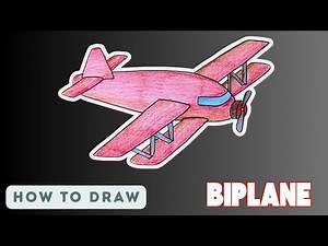 Easy Drawing : Biplane | How To Draw A Biplane | ‪@KalakritArtStudiobyKanika‬