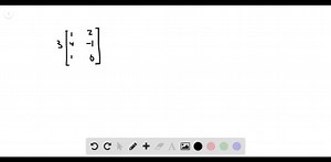 SOLVED:Matrix Operations Perform the matrix operation, or if it is impossible, explain why. 3 [      1   2     4   -1     1   0 ]