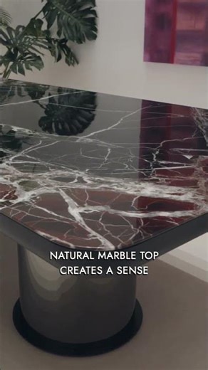 260cm of Pure Elegance: Marble & Metal Dining Table 🍽️ #furniturefromchina #chinasourcing