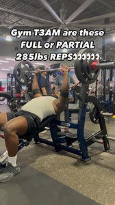 Gym T3AM are these FULL or PARTIAL… Explain below what a are partial and full reps 👀 Follow @outwork.tv #explorepage #viral #viralvideos #tips #fyp #athletes #fitnesstips #inclinebenchpress #upperbodyworkout | Pierre Alsint