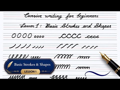 Cursive Writing for Beginners – Lesson 1 | Basic Strokes and Shapes | AthysCalligraphy