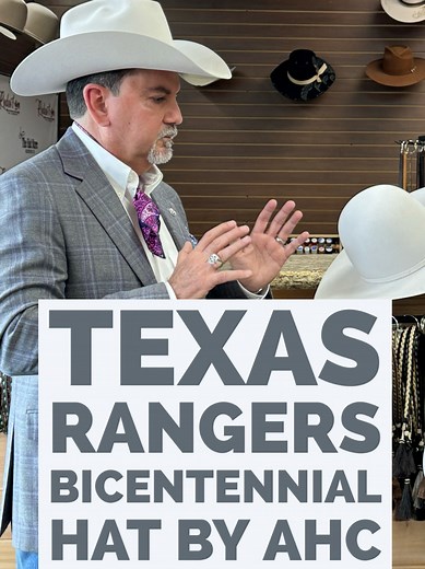 How the Texas Rangers Bicentennial Hat came to be. #texasrangers #cowboycartel #americanhatcompany #americanhatco🇺🇸 @cowboy_cartel_group @hatstoretx