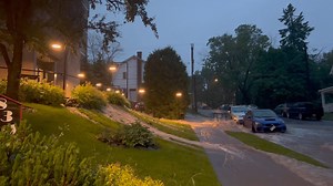 DULUTH FLOODING: Heavy rain has flooded portions of Duluth tonight, this video from outside Portland Manor on E 4th Street. | Northern News Now