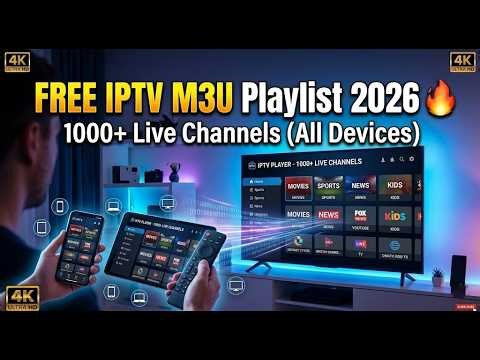 FREE M3U Playlist 2026: More 1000+ Live Channels (Updated!)