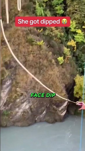 She got an extreme swirlie 😭 #extremesports #cliffdiving #shorts