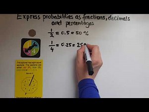 L2.27.1. Functional Skills Maths Level 2: Express probability as a fraction, decimal and percentage