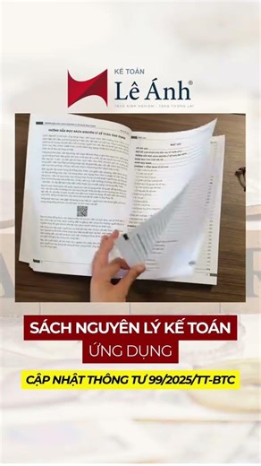 Sách nguyên lý kế toán ứng dụng - Cập nhật Thông tư 99 giúp xây dựng nền tảng #ketoanleanh #nlkt