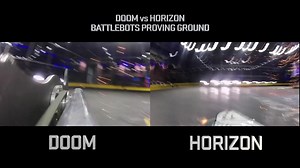 Motion sickness warning 🤢 BotCam view of the #BattleBots Proving Ground Fight between DOOM & HORIZON. Please watch while riding your favorite roller coaster! Come see all the big hits at BattleBots Destruct-A-Thon live in Las Vegas. Battlebots.Com/tickets | BattleBots