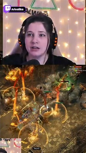 Хотела пройти мимо, но попала в заварушку 🤷🏼‍♀️ #twitch #aricalika #стример #игрынапк #poe