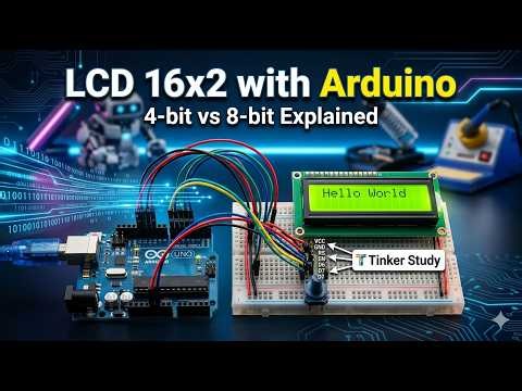Arduino LCD 16x2 Tutorial | 4-bit vs 8-bit Mode Explained | Step-by-Step Guide