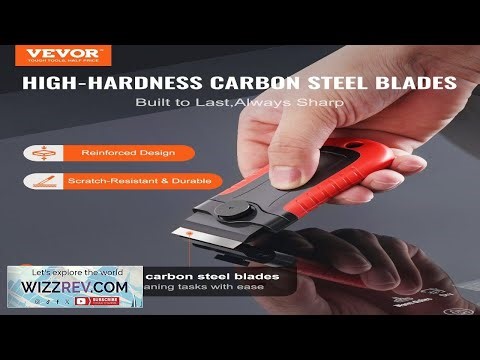 VEVOR Razor Blade Scraper 15 Extra Blades Locking Scraper Tool with Security