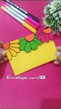 Make an envelope 💌card using paper #diy #trending #shorts #shortsfeed #papercraft #craft #love