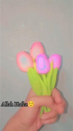 Handmade Tulip Flower with Play Clay | Creative DIY Craft 🌷