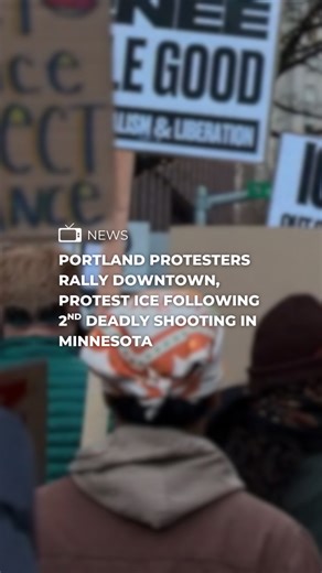 Hundreds of protesters marched through downtown Portland and gathered at the ICE detention facility over the weekend following the deadly shootings of two Minneapolis residents by ICE officers. Find the full story on the FOX 12 app. | FOX 12 Oregon