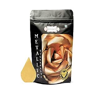 Confect Glistening Gold Fondant | Edible Metallic Fonadant | Chefs Choice Gold Fondant for Christmas Cake Decorating | Vegan, Gluten-Free, Nut-Free, Palm Oil-Free – 8.8 Oz