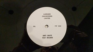 Garrard Engineering Limited - Anti Skate Test Record