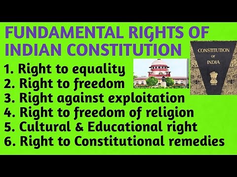 Fundamental Rights of Indian Constitution || Fundamental rights in Indian Constitution.