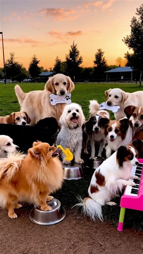 Dogs Take Over the School Talent Show! #shortsfeed #pets #entertaininganimals #funnypets #funny
